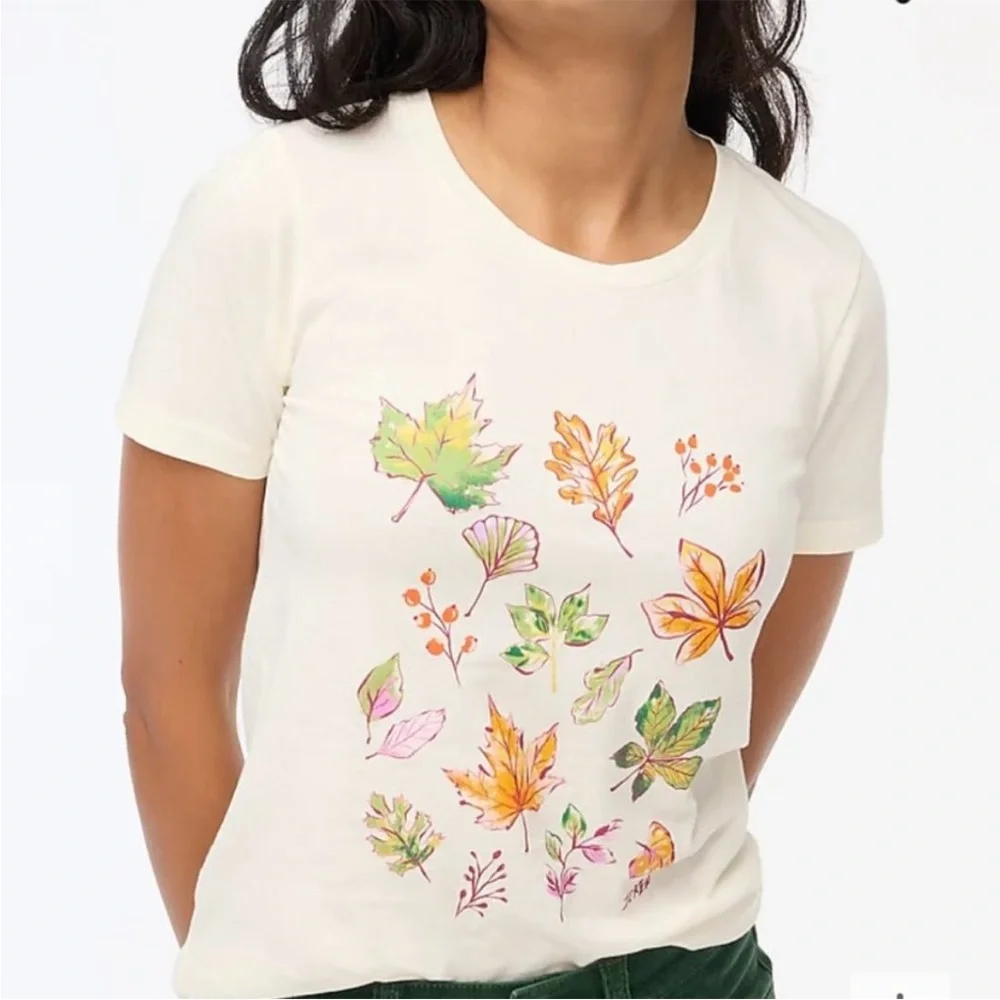 NEW! J. Crew Collector Tee with Botanical Print